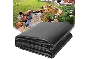 NAFGQIY Epdm Teichfolie 2X2M,2X3M,3X3M,3X4M,4X4M,5X5M,6X10M,8X10M ReißFest Baufolie Wasserdicht Schwarze Folie Garten Schwimmteich Folie 0,5mm FüR BachläUfe,Koiteiche Folien,Aquakultur Unterlage