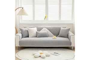 LIVEGO Sofa Cover Sectional Couch Covers Anti-Slip Corner Sofa Slipcover for Dogs Cats Pet Love Seat Sofa Cushion Protector (Only 1 Piece/Not All Set) (36''x63'', Light Gray)