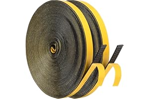 BYNSAER Dichtungsband Selbstklebend für Türen Fenster, 6mm(B) x 1.5mm(D)/20m Schaumstoff klebeband Gummidichtung Gegen Kalte Zugluft/Anti-Kollision/Schalldichter/Wasserdichter/Staubdicht