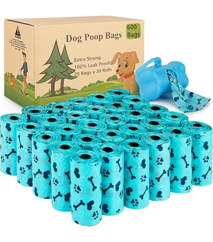 Sacchetti Igienici Per Cani - 600 Pezzi (24 Rotoli), Extra Spessi, Antiperdite, Con Dispenser - Foto 6