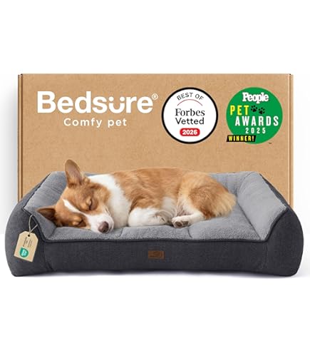 JOEJOY Hondenbed, groot, orthopedisch, hondenbed, afneembaar, wasbaar