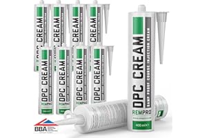 Rempro 10 x 400ml DPC Damp Proofing Course Cream - Barrier Treatment & Control of Rising Damp in Walls - BBA Certified