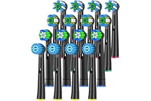 QLEBAO Cabezales de cepillo de dientes compatibles con cepillo de dientes eléctrico Braun Oral B, cabezales de repuesto para cepillo de dientes eléctrico Oral b Vitality Pro Smart Genius Teen Kids