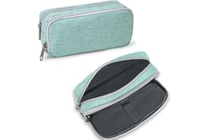 Della Gao Office Triple Carrying Case de Gran Estuche Interior para Hombres Mujeres, Verde