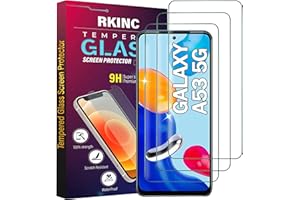 RKINC 3 Stück, Panzerglas Schutz Glas für Samsung Galaxy A53 5G, Panzer HD Displayschutzfolie, 0,33 mm kratzfest, splitterfrei, blasenfrei, lebenslangeGarantie