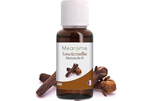 ‎PLASTIMEA Nelkenöl BIO | 30 ml Ätherisches Öl 100% Naturrein | Gegen Zahnschmerzen + Müdigkeit Gewürznelke | Aromaöl Nelken Aroma Duftöl für Duftlampe Aromatherapie Clove Bud Oil Essentials | Bien-Être Mearôme