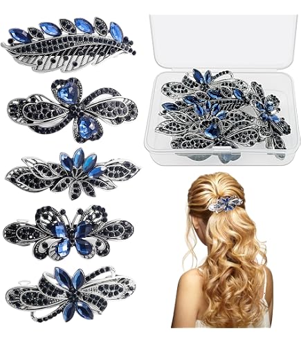 LICHENGTAI Vintage Haarspangen - Schmetterling Kristall Strass Für Damen & Mädchen