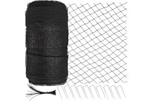 GUKULIVEL Garden Netting 4x10m, Extra Strong Woven Mesh Bird Netting for Fruit Trees, Plants & Vegetables, Reusable HDPE Plastic Mesh Pond netting with 50 Cable Ties & 10 Ground Pegs