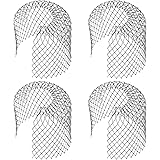 Pack of 4 Metal Gutter Guards | Downpipe Covers | Easy Install Gutter Traps | Moss, Muck, Mud & Debris Guard | Metal Mesh Pro