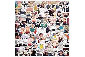 TACOMEXI Jujutsu Kaisen zestaw naklejek winylowych, 100 sztuk, naklejki anime na butelki z wodą, laptop, deskorolkę, notebook, prezent dla dorosłych, dzieci, nastolatków