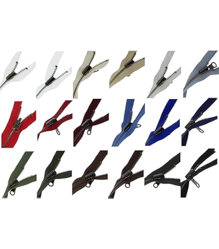 Fermeture éclair En Métal 5 Mm., Beige, 30 Cm.[Z2050] - Beaux