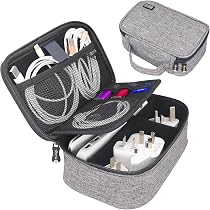 Sac De Rangement Pour Câbles Et Accessoires Électroniques - Gris, 26x9.4x16.5cm, Organisation Voyage