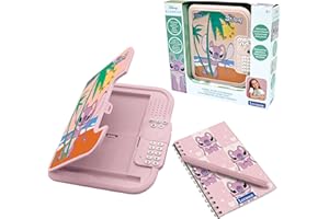 Lexibook, Disney Stitch, Journal Intime électronique Angel avec Stylo et carnet Inclus, interactif, Mot de Passe, Fonctions Amusantes, Effets sonores, Bleu/Rose, SD50D1