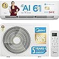 Midea 1 Ton 5 Star, 5 Years Comprehensive Warranty,AI+ Wi-Fi Smart Inverter Split AC (Copper, Convertible 6-in-1,KW Display, PM 2.5 Filter,4 Way Swing,Santis Pro-X RYL (Wi-Fi), MAI12SP5R35W0,White)