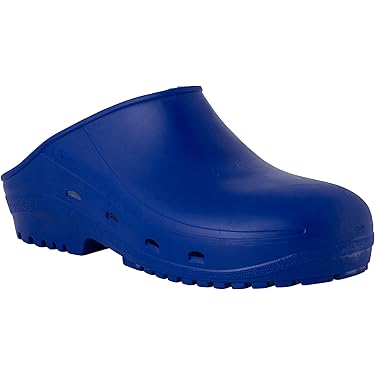 Sabots De Chaussures Médicales Sur Fond Blanc Chaussures Bleues Pour L