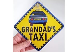 JUST THE OCCASION Grandads Taxi (Like Baby on Board Sign) Non Personalised Novelty Baby on Board car Window Sign.