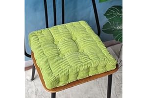 ‎BETTSCHLANGE Bettschlange Sitzkissen Outdoor, 2er Set Stuhlkissen 45x45cm, Dicke Bodenkissen, Sitzpolster Outdoor für Bank und Gartenstuhl(Quadrat,Grün,45 x 45 cm)
