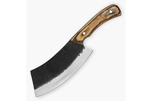 Hobby Hut HH-331 Coltello da Caccia in Acciaio al Carbonio 1095 Personalizzato Fatto a Mano da 25,33 cm con Fodero, Coltello a Lama Fissa, Manico in Legno Pakka Progettato, Coltello Bushcraft