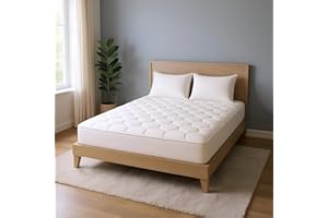 ELITLUX Quilted Double Mattress Protector (137x190 cm) – Soft, Breathable & Machine Washable Mattress Topper With Extra Deep 30cm Fitted Skirt