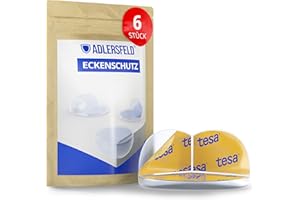 ‎ADLERSFELD Adlersfeld® 17117 Eckenschutz Baby / 6 Stück, Transparent, Tesa Klebefolie (Kantenschutz Kinder Selbstklebend Tischkantenschutz Ecken- & Kantenschutz Eckschutz Tisch) Für alle Materialien und Möbel