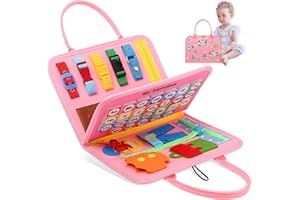 ONLYFUN Busy Board, zabawka motoryczna od 1 roku, prezent dla dziewczynki w wieku 1 lat, zabawka Montessori od 1 do 2 lat, zabawka dla dzieci od 1 roku życia, zabawka dla dziewczynek od 1 roku