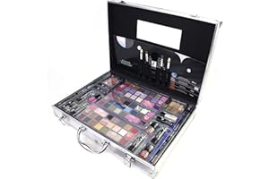 Markwins The Color Workshop - Makeup Briefcase Colour Perfection - Briefcase with Mirror and a Complete and Professional Makeup Kit - Makeup Set for a Perfect Day and Night Look White