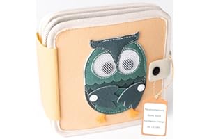 KIDDIE SENSE Quiet Book Baby avec animaux pour enfant de 1 an – Activités en avion pour tout-petit – Livre de feutre Montessori – Livre de calme – Livre d'activité pour enfants – Jouet sensoriel