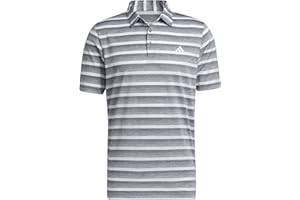 adidas Men's Two Color Stripe Golf Polo Shirt