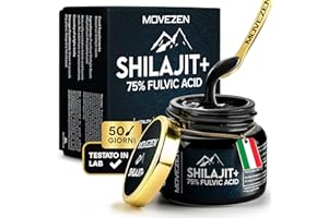 MOVEZEN Shilajit+ Energia Naturale, Shilajit Resin Favorisce la Vitalità, Shilajit Puro 100% Himalayano, Resina Shilajit con 75% di Acido Fulvico e 85 Minerali e Oligoelementi, 30g