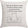 Aocaso Nnany Gifts Nanny Nana Grandmother Grandma Cushion Cover Throw Pillow Cover, Grandma Birthday Gifts (thank you for being our nanny)