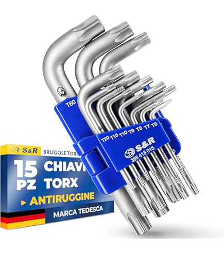 FORCE 5098LT Haakse Resistorx sleutelset lang 9 delig
