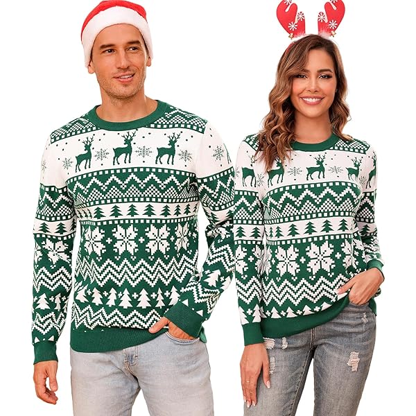 Giggling Getup Bijpassende familie kersttrui, schattige gebreide kersttrui met lange mouwen, zwarte lelijke kersttrui, kinderen marineblauw, 8-10 Jaar
