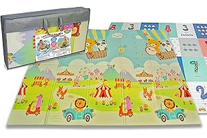 TEOREMA GIOCATTOLI Teorema 67082 - Tappeto Gioco Pieghevole per Bambini, 200x150x1 cm