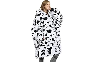 Kato Tirrinia Couverture à Capuche, Sweat-Shirt Sherpa surdimensionné, Couverture Portable Chaude Super Douce, Pull à Poche géant Confortable à Capuche géant Adultes Hommes Femmes