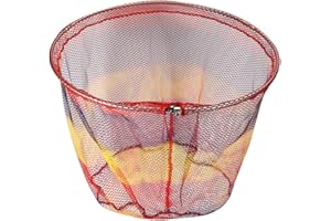 Alomejor Guadino da Pesca, Testa 50 cm Foro Acciaio Inossidabile, Trappola per gamberetti, Trappola Mobile, per Pesci e Cattura di gamberetti