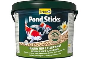 ‎TETRA Tetra Pond Sticks - Fischfutter für alle Teichfische, unterstützt gesunde Fische und klares Wasser im Teich, 10 L Eimer
