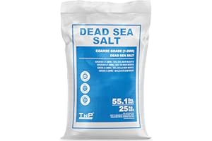 TNP DISTRIBUTION Dead Sea Salt 25kg Coarse or Fine Bag of Food Grade Dead Sea Salt Used for Cooking, Soothing Baths, Beauty & Cosmetics – 100% Natural Salts for Bathing & Relaxation by TnP (Coarse)