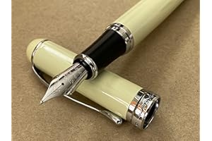 Rhapsody Jinhao x750 Fountain Pen 0.5mm Nib Ink Pens (Antique White)