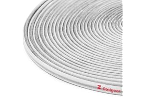 STEIGNER Joint brosse porte coulissante d'armoire 4,8x4mm 10m | Joint autocollant de porte d'armoire dans la chambre, le couloir, le dressing | Couleur : Gris