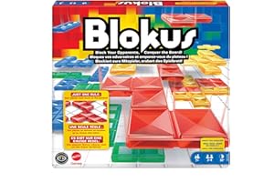 Mattel Games - Juego de Mesa Blokus - Fácil de Aprender - 21 Piezas de Color por Jugador - Entretenido - Estrategia y Desafíos - para Toda la Familia - BJV44