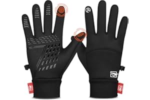 Yobenki Warm Winter Gloves - Anti Slip Touchscreen, Windproof & Water Resistant Running & Cycling Gloves for Men & Women