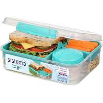 Sistema Lunchbox Mit Besteck – 1,2 Liter, BPA-frei, Aus Recyceltem Ozean-Plastik, Blau/grün