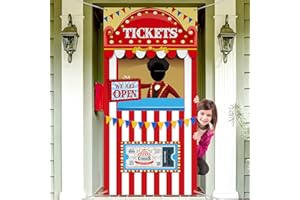 TATUO Decori per Feste a Tema Circo Carnevale, Banner Porta Foto di Carnevale Puntelli per Sfondo della Biglietteria, Banner Porta Foto Grande Porta Appesa per Giochi Carnevale Halloween