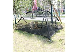 HI SUYI Pet Comfort PE-Zelt für Katzen, Tragbare große Pop-Up-Haustier Zelt-Einschließungen draußen Lebensraum Hunde Accessoire katzenzelt Outdoor hundetippi Katzenhöhle