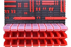 REXXER HEAVY DUTY TOOLS Rexxer - Stapelboxen Lagersystem Werkstatt Wandregal Werkzeugregal Werkzeughalter Werkstatt Werkzeugwand Werkstattregal Werkzeugaufbewahrung Regal Werkstatteinrichtung Lochwand (102)