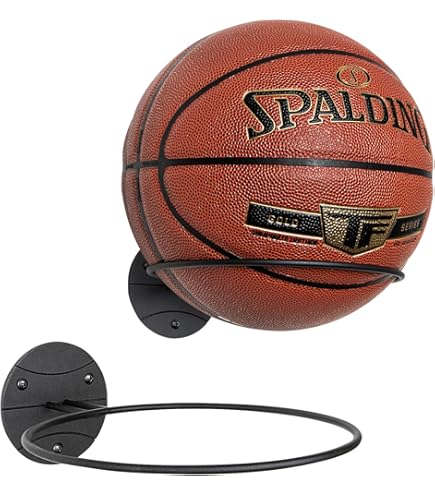 Wolfprint Handwandhouder voor ballen | Wandhouder voor baldecoratie, opbergvak, sleutels, sieraden, balhouder, wandhouder voor basketball, voetbal, volleybal, golfbal, tennisbal, handhouder (links
