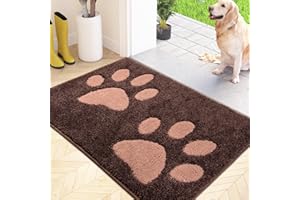 ‎FCSDETAIL FCSDETAIL Schmutzfangmatte waschbar 60 x 90 cm, Fußmatte Innen, absorbierend Fussmatte, rutschfeste Sauberlaufmatte, wasserdicht Teppich für Hund, Eingang, nasse Pfoten