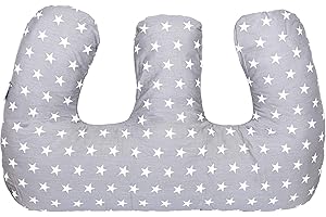 For Your Little One FYLO Twin Nursing Pillow - White Stars