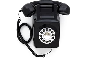 GPO 746 Väggtelefon nummerskiva med tryckknappar retro hemtelefon med sladd , autentisk ringsignal