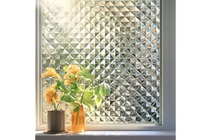 Qualsen Pellicola Vetri Finestre Pellicola Oscurante Vetri Finestre Pellicola Finestra Privacy Pellicola Vetro Resistenza Ai Raggi UV Adatto A Soggiorno Ufficio Camera Da Letto（44 * 200cm）